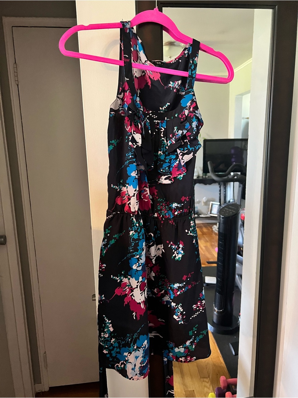 Express Floral Tie-Waist Sundress with Pockets - Small